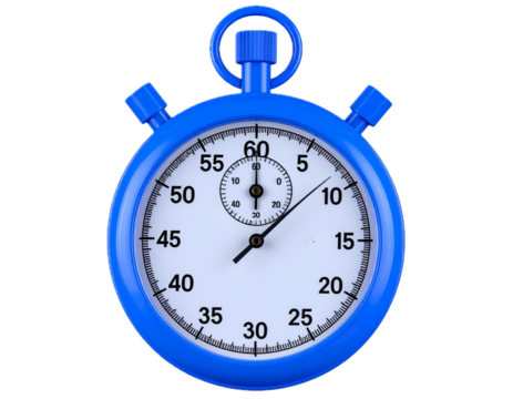 Blue stopwatch transparent background