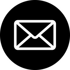 Mail Icon, Email Icon, E-mail, Envelope Vector Icon, Circular Style Isolated Vector Icon. 