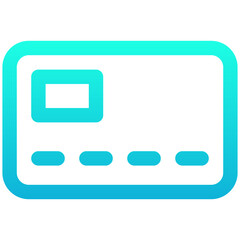 Credit Card Vector Icon, Debit Card, Payment Method Icon. Lineal Gradient Style Isolated Vector Icon. 