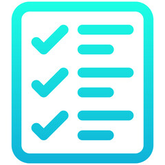 Obraz premium Checklist Icon, Shopping List Vector Icon, Lineal Gradient Style Isolated Vector Icon. 