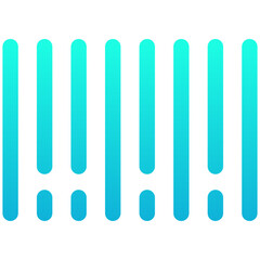 Barcode, Code Scanner Vector Icon, Lineal Gradient Style Isolated Vector Icon. 