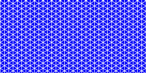 Seamless Blue Geometric Triangle Grid Pattern, Abstract Modern Minimalist Blue and White Background, Clean Digital Wallpaper with Interlocking Triangles.