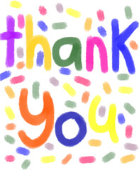 Colorful Thank You Message with Confetti