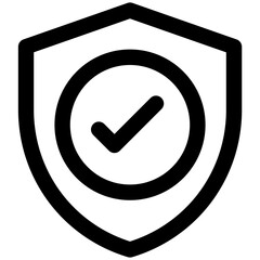 Security Icon, Shield, Protection Vector Icon, Isolated Silhouette Vector Icon. Lineal Style Isolated Vector Icon.	