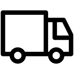 Fast Delivery Truck Vector Icon, Delivery Box, Delivery Package, Free Shipping Icon. Lineal Style Isolated Vector Icon.	