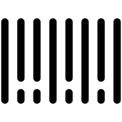 Barcode, Code Scanner Vector Icon, Silhouette Style Isolated Vector Icon. 