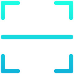 Obraz premium Qr Code Scanner Icon, Code Scanner Vector Icon, Silhouette Gradient Style Isolated Vector Icon.