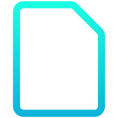 File And Document, Page, Paper Vector Icon, User Interface, User Experience, Lineal Gradient Style Isolated Vector Icon.