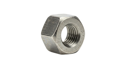 Isolated Metallic Hex Nut On Transparent Background Photo