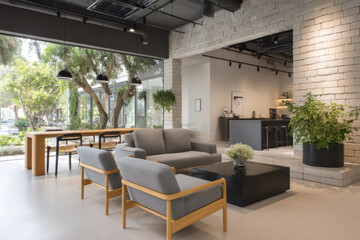 modern open layout interior design showcasing seamless flow between living dining and kitchen areas