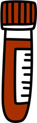 Cartoon Blood sample in vial