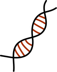 Stylized double helix DNA strand illustration
