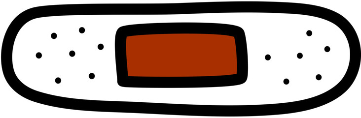 Cartoon band-aid or bandage illustration