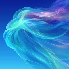 Abstract Flowing Light Forms with Soft Waves and Subtle Color