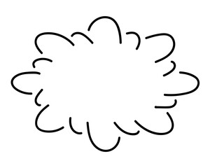 シンプルな吹き出し　雲形