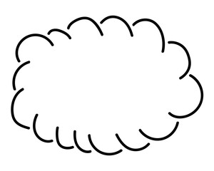 シンプルな吹き出し　雲形