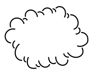 シンプルな吹き出し　雲形