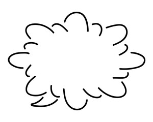 シンプルな吹き出し　雲形