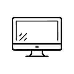 Monitor Display Screen Icon Representing Digital Viewing and Computer Interface