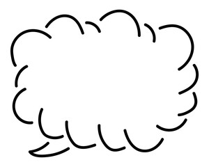 シンプルな吹き出し　雲形