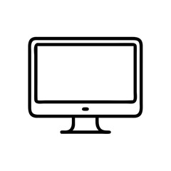 Monitor Display Screen Icon Representing Digital Viewing and Computer Interface