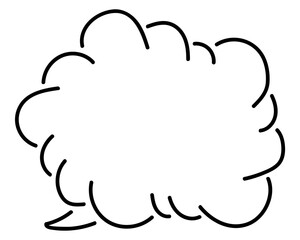 シンプルな吹き出し　雲形