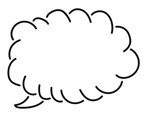シンプルな吹き出し　雲形