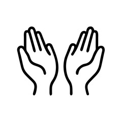 Fototapeta premium Open Hands Icon Representing Generous Giving and Compassionate Support