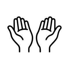 Obraz premium Open Hands Icon Representing Generous Giving and Compassionate Support