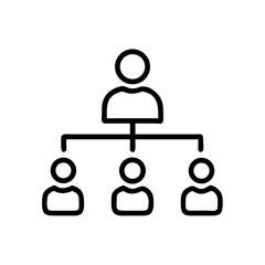 Organizational Hierarchy Icon Representing Company Structure and Management Levels