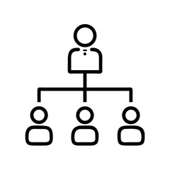 Organizational Hierarchy Icon Representing Company Structure and Management Levels