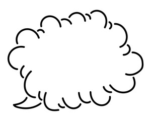 シンプルな吹き出し　雲形