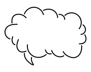 シンプルな吹き出し　雲形