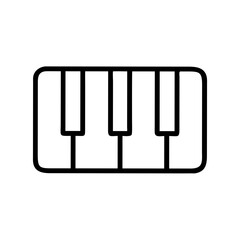 Naklejka premium Piano Keys Icon Representing Musical Instrument and Classical Sound