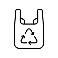 Plastic Bag Icon Representing Pollution Awareness and Environmental Impact