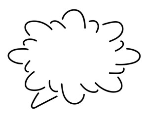 シンプルな吹き出し　雲形