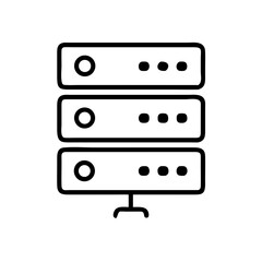 Obraz premium Server Rack Icon Representing Data Storage and Network Infrastructure