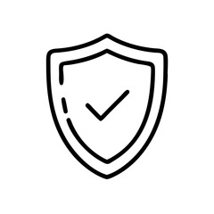 Shield Protection Badge Icon Representing Security, Safety, and Trust