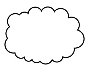 シンプルな吹き出し　雲形