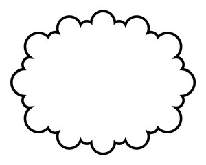 シンプルな吹き出し　雲形