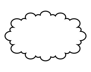 シンプルな吹き出し　雲形