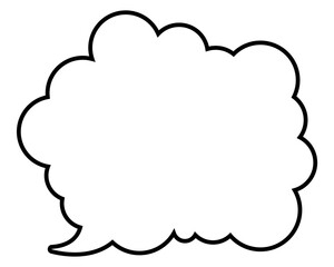 シンプルな吹き出し　雲形