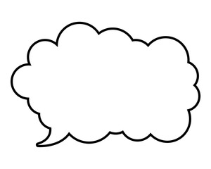 シンプルな吹き出し　雲形