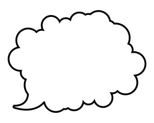 シンプルな吹き出し　雲形