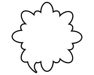 シンプルな吹き出し　雲形