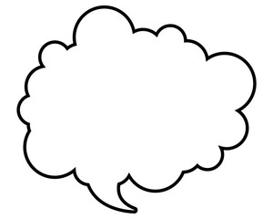 シンプルな吹き出し　雲形