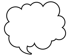 シンプルな吹き出し　雲形