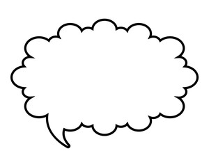 シンプルな吹き出し　雲形