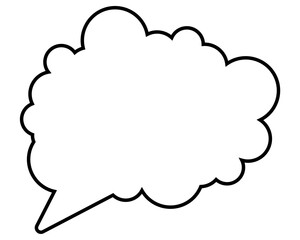 シンプルな吹き出し　雲形