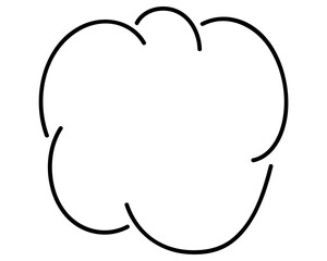 シンプルな吹き出し　雲形